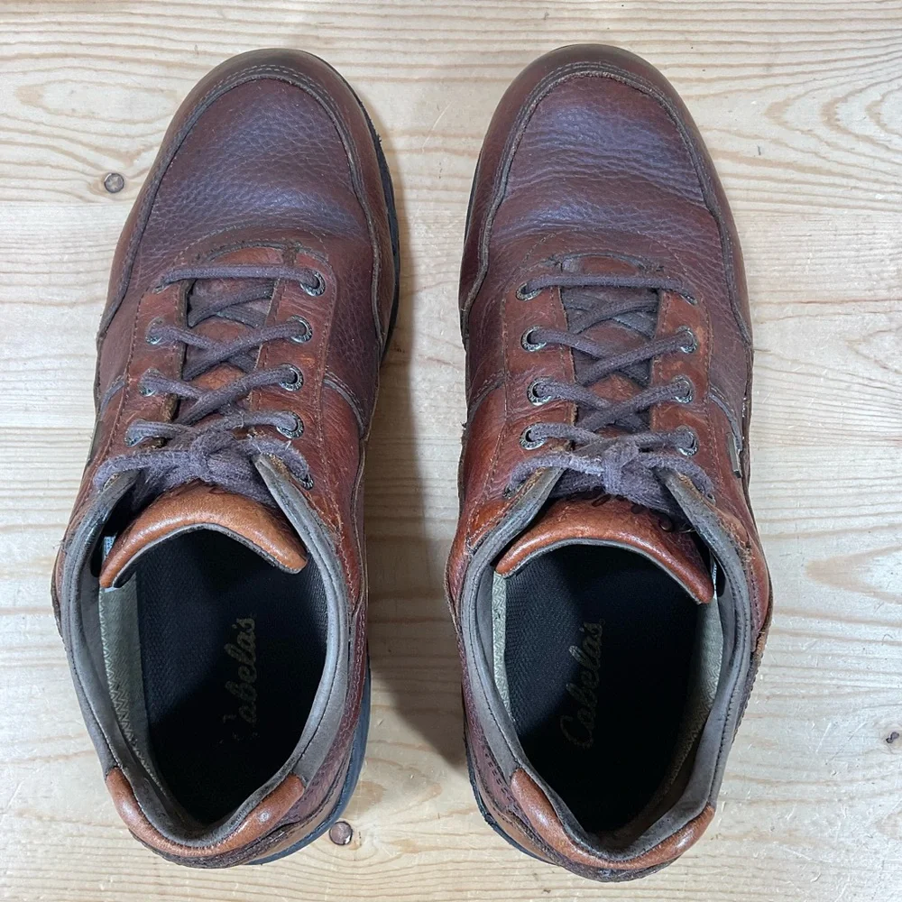 Cabela's Dry-Plus Leather Casual Hiking Shoes Size Men’s 12 D Brown 82-3422